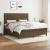 Pat continental cu saltea maro închis 180x200cm material textil GartenMobel Dekor