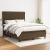 Pat continental cu saltea, maro închis, 140x200 cm, textil GartenMobel Dekor