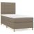 Pat box spring cu saltea, gri taupe, 90x200 cm, textil GartenMobel Dekor