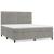 Pat box spring cu saltea, gri deschis, 160x200 cm, catifea GartenMobel Dekor