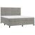 Pat box spring cu saltea, gri deschis, 160x200 cm, catifea GartenMobel Dekor