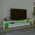 Comodă TV cu lumini LED, alb extralucios, 230x36,5x40cm GartenMobel Dekor