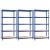 Rafturi de depozitare cu 5 niveluri, 3 buc., albastru oțel/lemn GartenMobel Dekor