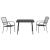 Set de masă grădină, 3 piese, antracit, oțel GartenMobel Dekor