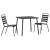 Set de masă grădină, 3 piese, antracit, oțel GartenMobel Dekor