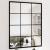 Oglinzi de perete, 3 buc., negru, 80x60 cm, metal GartenMobel Dekor