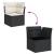 Set canapele de grădină cu perne, 7 piese, negru, poliratan GartenMobel Dekor