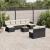Set canapele de grădină cu perne, 10 piese, negru, poliratan GartenMobel Dekor
