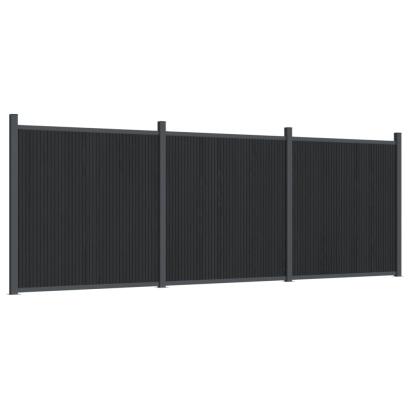 Panouri pentru gard, gri, 526x186 cm, WPC GartenMobel Dekor