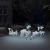 Decorațiune de Crăciun cu reni & sanie 60 LED argintiu exterior GartenMobel Dekor