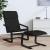 Scaun de relaxare, negru, material textil GartenMobel Dekor