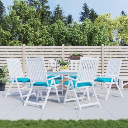 Perne de scaun, 6 buc., turcoaz, 50x50x7 cm, textil oxford GartenMobel Dekor