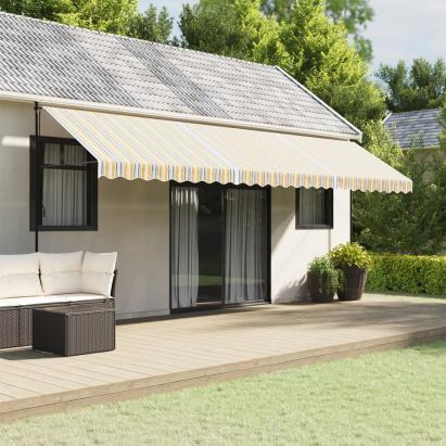 Pânză de rezervă copertină, dungi multicolore, 6x3 m GartenMobel Dekor