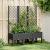 Jardinieră de grădină cu spalier, negru, 120x40x142 cm, PP GartenMobel Dekor