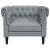 Fotoliu Chesterfield gri deschis, material textil GartenMobel Dekor
