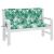 Perne bancă de grădină 2 buc. model frunze 120x50x7 cm textil GartenMobel Dekor