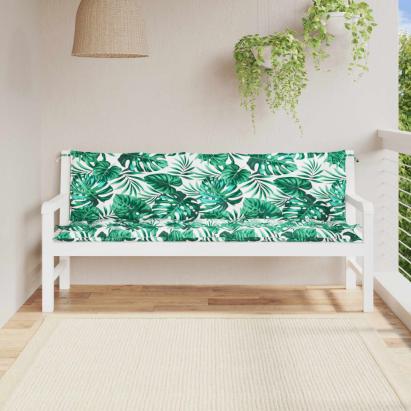 Perne bancă de grădină 2 buc., model frunze, 180x50x7cm, textil GartenMobel Dekor