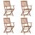 Set mobilier de exterior pliabil, 5 piese, lemn masiv de acacia GartenMobel Dekor