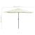 Umbrelă de soare de exterior, stâlp metalic, alb nisipiu 400 cm GartenMobel Dekor