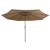 Umbrelă de soare de exterior, stâlp metalic, gri taupe, 400 cm GartenMobel Dekor