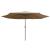 Umbrelă de soare de exterior, stâlp metalic, gri taupe, 400 cm GartenMobel Dekor