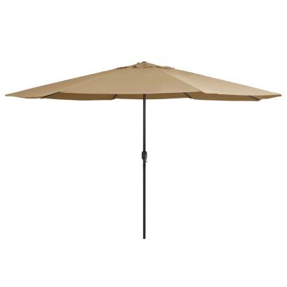 Umbrelă de soare de exterior, stâlp metalic, gri taupe, 400 cm GartenMobel Dekor