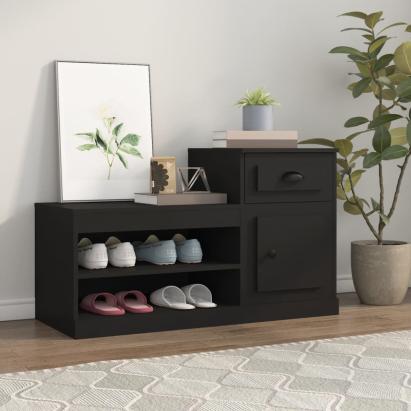 Pantofar, negru, 100x42x60 cm, lemn prelucrat GartenMobel Dekor