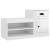 Pantofar, alb extralucios, 100x42x60 cm, lemn prelucrat GartenMobel Dekor