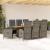 Set mobilier grădină cu perne, 9 piese, gri, poliratan GartenMobel Dekor