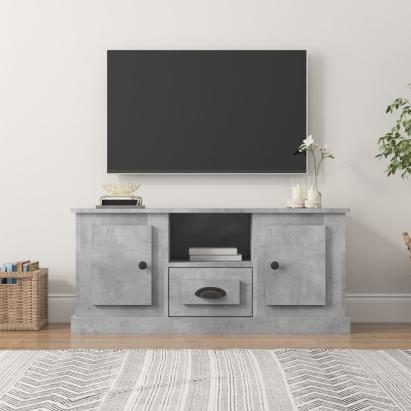 Comodă TV, gri beton, 100x35,5x45 cm, lemn prelucrat GartenMobel Dekor