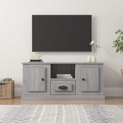 Comodă TV, gri sonoma, 100x35,5x45 cm, lemn prelucrat GartenMobel Dekor