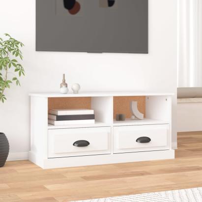 Comodă TV, alb, 93x35,5x45 cm, lemn prelucrat GartenMobel Dekor