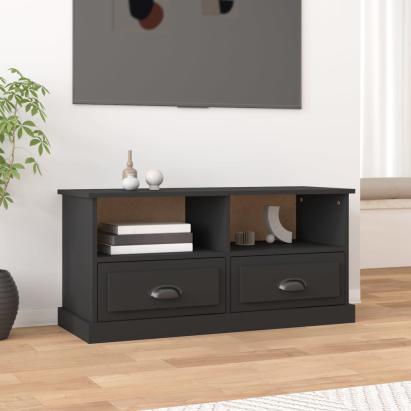 Comodă TV, negru, 93x35,5x45 cm, lemn prelucrat GartenMobel Dekor
