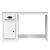 Birou cu sertar, alb, 115x50x75 cm, lemn prelucrat GartenMobel Dekor