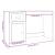 Birou cu sertar, negru, 115x50x75 cm, lemn prelucrat GartenMobel Dekor