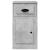 Dulap lateral cu sertar, gri beton, 40x50x75 cm lemn prelucrat GartenMobel Dekor