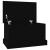 Raft de depozitare, negru, 50x30x28 cm, lemn prelucrat GartenMobel Dekor