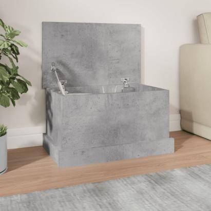 Cutie de depozitare, gri beton, 50x30x28 cm, lemn prelucrat GartenMobel Dekor