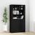 Dulap de perete, negru, 80x33x80 cm, lemn prelucrat GartenMobel Dekor