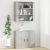 Dulap de perete, gri beton, 80x33x80 cm, lemn prelucrat GartenMobel Dekor