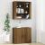 Dulap de perete, stejar maro,80x33x80 cm, lemn prelucrat GartenMobel Dekor