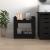 Cărucior de birou, negru, 60x45x60 cm, lemn prelucrat GartenMobel Dekor