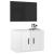Dulap TV montat pe perete, alb extralucios, 57x34,5x40 cm GartenMobel Dekor