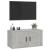 Dulap TV montat pe perete, gri beton, 80x34,5x40 cm GartenMobel Dekor