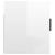 Dulap TV montat pe perete, alb extralucios, 40x34,5x40 cm GartenMobel Dekor