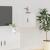 Dulap TV montat pe perete, alb extralucios, 40x34,5x40 cm GartenMobel Dekor