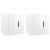 Dulapuri TV montate perete 2 buc. alb extralucios 40x34,5x40 cm GartenMobel Dekor