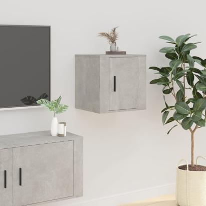 Dulap TV montat pe perete, gri beton, 40x34,5x40 cm GartenMobel Dekor