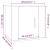 Dulap TV montat pe perete, gri sonoma, 40x34,5x40 cm GartenMobel Dekor