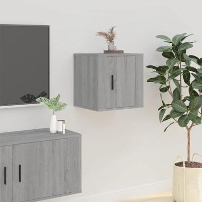 Dulap TV montat pe perete, gri sonoma, 40x34,5x40 cm GartenMobel Dekor
